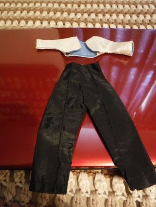 Vintage Vogue Dolls Inc Jill Or Simular Black Pants & Silver Short Jacket Outfit