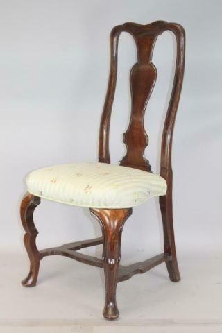 One Of A Pair Rare 18th C Pa Queen Anne Formal Side Chair Bold Classic Design 2