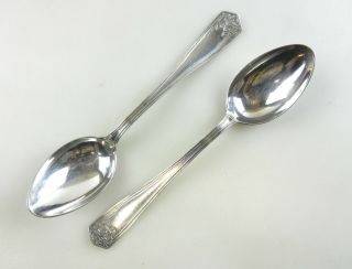 2 Simpson,  Hall,  Miller & Co.  Devonshire Sterling Silver Spoons 5 7/8 "