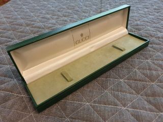 Vintage Gucci Emerald Green Bracelet / Watch Jewellery Box Extremely Rare