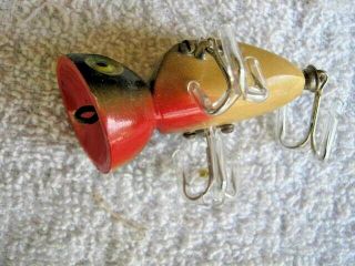 Rare Old Vintage Orchard Kick - N - Kackle Topwater Wood Lure Lures 2