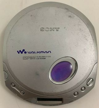 Vintage Sony D - E351 Esp Max Portable Cd Player Silver & Rare