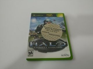 Microsoft Xbox Game,  Halo Combat Evolved,  Rare,  Company Store Purchase Version.