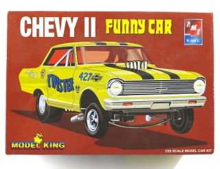 Chevy Ii Funny Car Boss Model King Amt 1:25 21589p Model Opened Complete