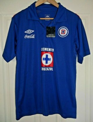 Bnwt Deportivo Cruz Azul Mexico Home Shirt Umbro 12 - 13 Mens Small Rare D804