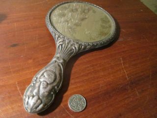 Vintage Victorian Hallmarked Sterling Silver Hand Mirror