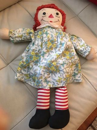 Vintage Raggedy Ann Doll Johnny Gruelle Georgene Novelties 19”