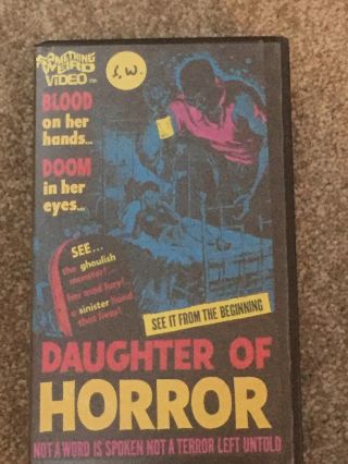 Daughter Of Horror Vhs Rare Something Weird Video Cult
