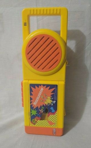 Vintage Nickelodeon 1989 Cassette Player Recorder Nasra Microphone Built In Rare