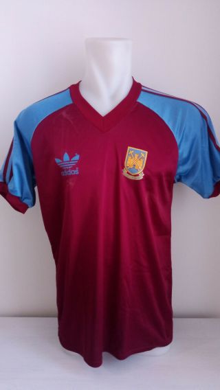 Jersey Shirt Adidas West Ham 80 - 83 Home L Very Rare Signs N0 England