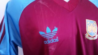 jersey shirt adidas WEST HAM 80 - 83 home L VERY RARE signs N0 england 3