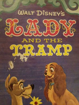 Lady and the Tramp 1955 Vintage Big Golden Book Rare Version Disney Library 3