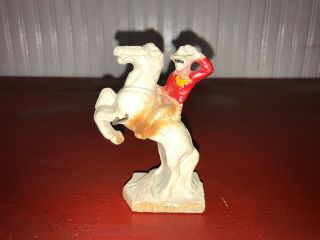 Antique 1938 The Lone Ranger Painted Composite Toothbrush Holder