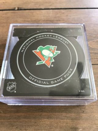 Rare Pittsburgh Penguins St Patrick’s Day Official Game Puck