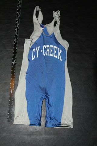 Vintage Brute Wrestling Singlet Tournament Cy - Creek Vintage Old School Rare M S
