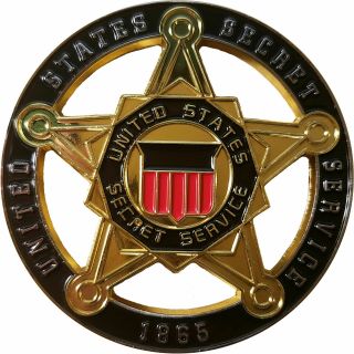 Rare U.  S.  Secret Service Cutout Star Challenge Coin Large 2 Inch