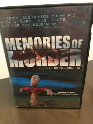 Memories Of Murder Dvd Korean Murder Mystery/thriller True Crime Story Rare Oop
