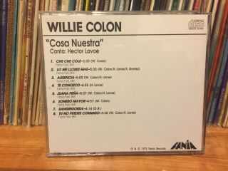 Willie Colon Cosa Nuestra FANIA CD OOP RARE SALSA REISSUE 2