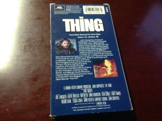 THE THING 1982 VHS John Carpenter SCI FI HORROR VG Cond.  RARE OOP MCA 2