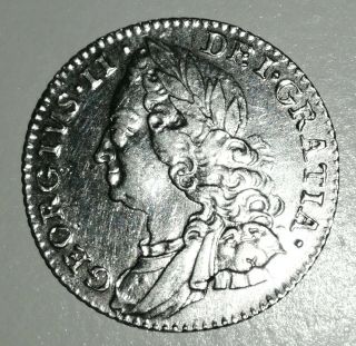 Rare 1758 Britain Silver Sixpence 6d - George Ii - Very Good -