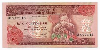 Ethiopia 10 Birr Nd 1987 P.  38 Sign.  3 Unc Note Rarely Offered