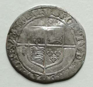 Rare 1582 Britain Eiizabeth I Silver Hammered 6d Sixpence 5th Issue