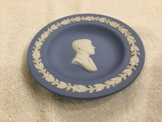 Rare Vintage Wedgwood Jfk Blue/white Collector Plate 4 3/8” Wide,  England