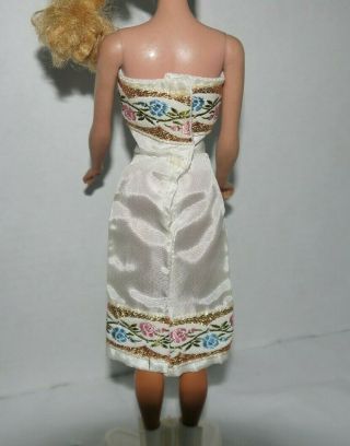 Vintage Barbie Clone Tressy Fab - Lu Babs Bild Lilli White Silky Sheath Dress 3
