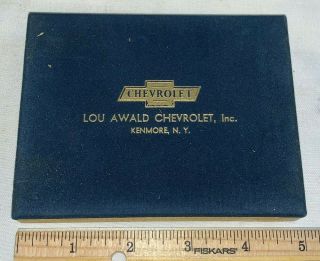 Antique Playing Cards Deck Box Chevrolet Kenmore Ny Vintage Car Auto