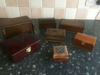 A Good Selection Of 7 Wooden Boxes