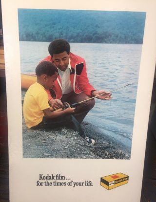 Kodak Rare 70’s African American Advertising Poster/counter Display