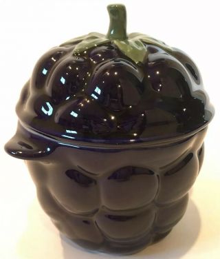 Rare Le Creuset Cocotte Petite Blackberry Casserole Berry Ceramic Stoneware
