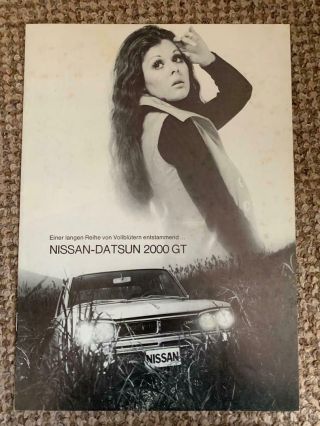1970 Nissan Datsun Skyline 2000 Gt Brochure.  Gc10 2000gt Gtr.  Rare
