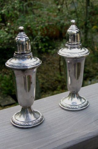 Empire Sterling Silver Weighted Salt & Pepper Shakers