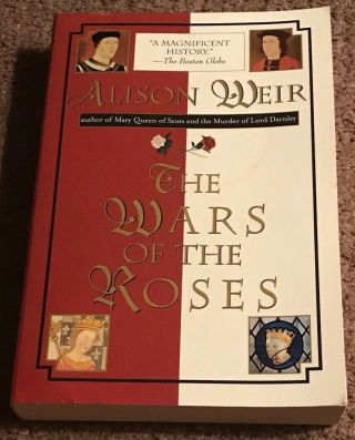 Signed The War Of The Roses By Alison Weir Autographed Book Rare