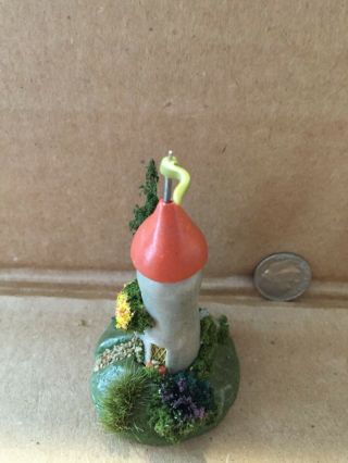 handmade miniature tall fairy house vintage ooak by O ' Dare 2