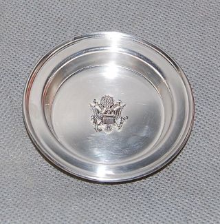 Apollo Silverplate Small Round Dish Great Seal Of The United States Eagle