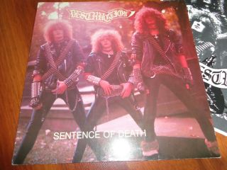 Destruction ‎– Sentence Of Death.  Org,  1984.  Steamhammer.  Rare First Press