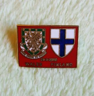 Rare Wales V Finland Badge Football Cardiff Historic Millennium Stadium