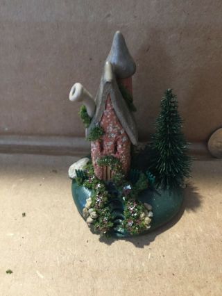 Handmade Miniature Castle Fairy House Vintage Ooak By O 