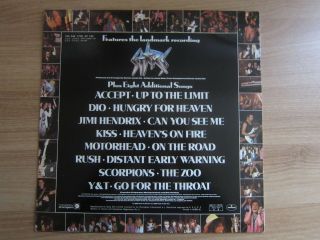 HEAR ' N AID,  RARE 1986 KOREA ORIG LP INSERT Accept,  Dio,  Kiss,  Motorhead,  Rush 2