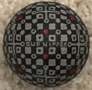 Very Rare,  Our Nipper Pattern Golf Ball C1910