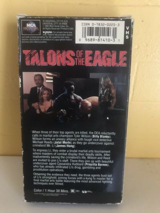 TALONS OF THE EAGLE starring Billy Blanks 1992 VHS Rare Action Film 2