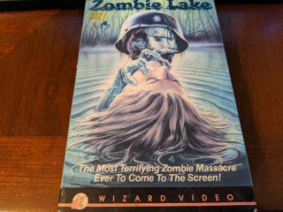 Zombie Lake Big Box Vhs Wizard Video Rare Gore Cult Exploitation