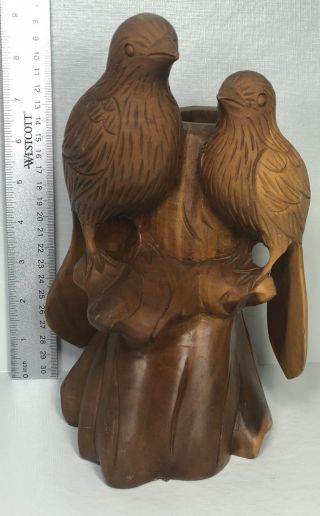 Antique Primitive Wood Carved Bird Folk Art Carving Birds Sculpture Wooden 2