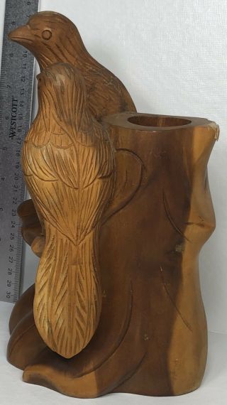 Antique Primitive Wood Carved Bird Folk Art Carving Birds Sculpture Wooden 3