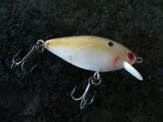Rare Vintage Texas Bomber 2a Baby Speed Shad - Chartreuse & White - 2 1/2 Inch