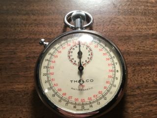 Vintage Thalco 1/10 Antimagnetic Swiss - Made Stop Watch
