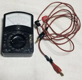 Vintage Lafayette Model Te - 12 Analog Volt Ohm Meter With Probes