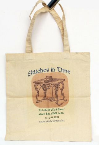 Florence Antique Sewing Machine Carrier Tote Bag